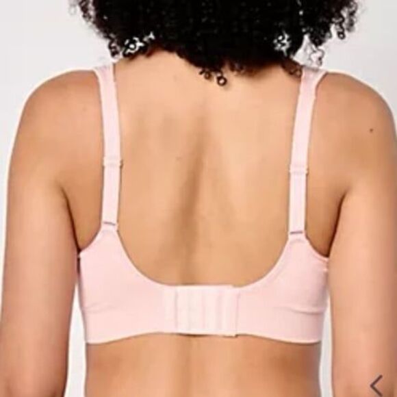 Breezies Seamless Floral Jacquard Wirefree T-Shirt Bra Ballet Pink Plus Sz 40DDD - Picture 2 of 9